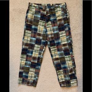 Izod madras patchwork pants - 36 waist / 30 length